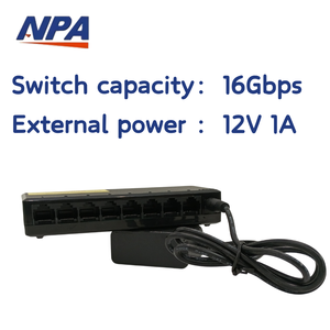 Hub per Switch di rete Ethernet a 8 porte Gigabit con QoS e funzione VLAN certificato FCC per videosorveglianza - Product Image 2