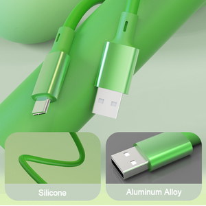 新材料USB电缆橡胶硅胶a型到微型usb c型电缆快速充电移动智能设备 - Product Image 5