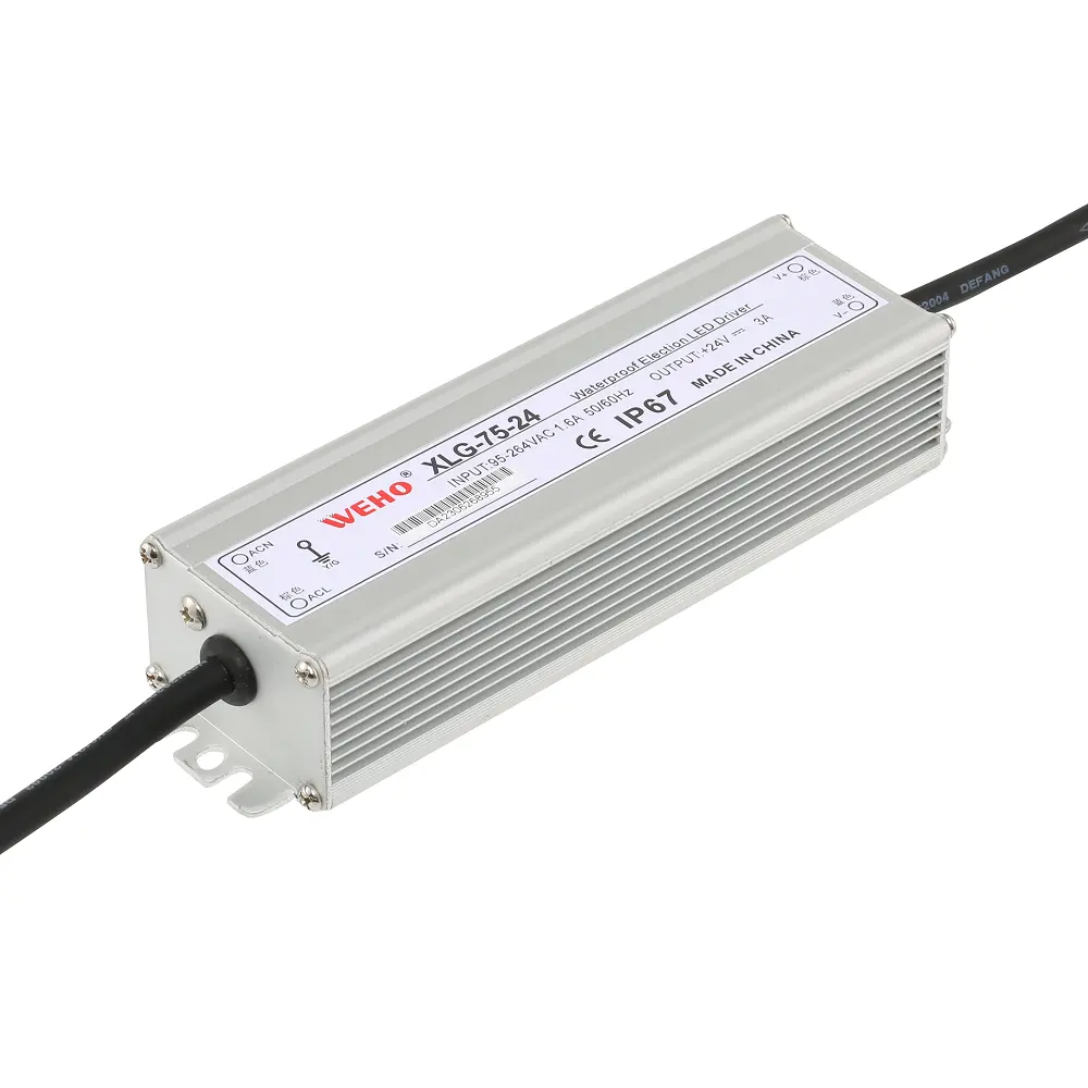 Constante Stroom Led Driver 75W Waterdichte Ip67 Ac 95-364V Dc 48V 1.5a Schakelende Voeding