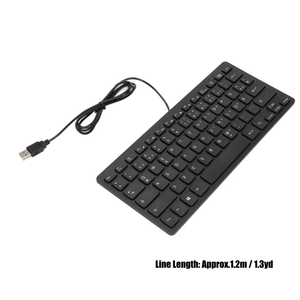 キーボード78キーミュート超薄型有線ミニUSBインターフェースデスクトップコンピュータ小型言語キーボード3言語 - Product Image 2