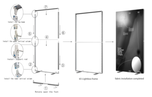 Portable Aluminum <strong>Frame</strong> Led SEG Fabric Backdrop <strong>Display</strong> Stand <strong>Pop</strong> <strong>up</strong> Backlit Light Box Modular <strong>Display</strong> for Trade Show - Product Image 6