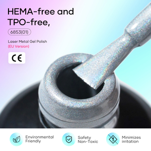 Missgel Hema เจลเคลือบเงาเล็บด้วยเลเซอร์สีเงินเจลทาเล็บเจลเคลือบเงา - Product Image 3