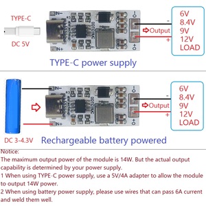 DDTC11UC 14W DC 5V a 6V 8.4V 9V 12V TYPE-C Boost DC-DC regolatore per Arduino Router Wifi IP Camera disco di rete NAS - Product Image 5