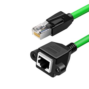 Fabrika toptan Cat5e kedi 6 8P8C RJ45 erkek kadın Lan Ethernet ağ uzatma kablosu vida paneli dağı ile