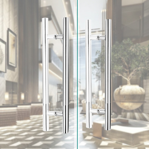 Manufacturer Customized 304 316 Stainless Steel Glass <strong>Door</strong> <strong>Handle</strong> Double Sided Bathroom Office <strong>Door</strong> Tubing Pull Long <strong>Handle</strong> - Product Image 6