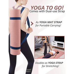Eco-Friendly <strong>Extra</strong> <strong>Large</strong> TPE Foam <strong>Yoga</strong> Mat with Alignment Lines Non-Slip Free Carry Strap for All Types of <strong>Yoga</strong> - Product Image 5