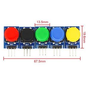 12 × 12 mm Modul für große Tasten Tastenmodul Licht-Touch-Schaltermodul mit Hut-High-Level-Ausgang für Arduino oder Raspberry Pin 3