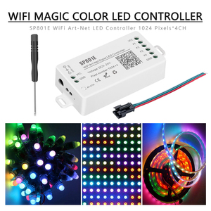 SP801E Wi-Fi, арт-чистая Магия Светодиодный контроллер светодиодной панелью Matrix модуль WS2812B WS2811 световая полоса беспроводным управлением с помощью iOS Android DC5-24V - Product Image 3