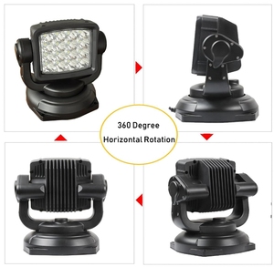 ไฟหน้าสปอตไลท์ LED ออฟโรด รีโมทคอนโทรลไร้สาย สปอตไลท์สําหรับรถบรรทุกและเรือ ทนต่อการกัดกร่อนและการสั่นสะเทือน - Product Image 3