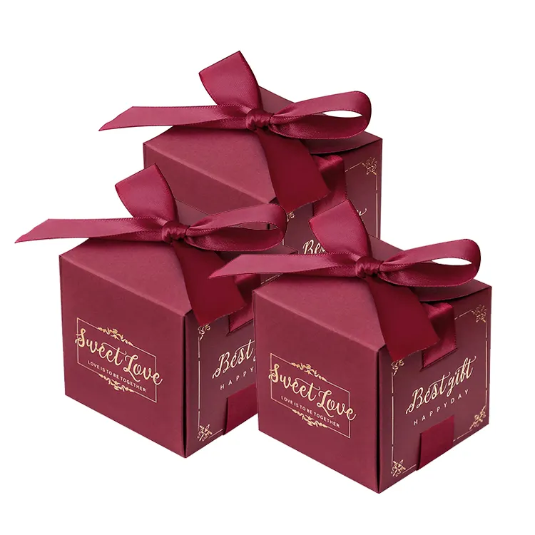 Toptan özel baskılı bebek duş parti aperatif tatlı çikolata ambalajı kutusu lüks karton düğün hediyesi şeker favor kutusu