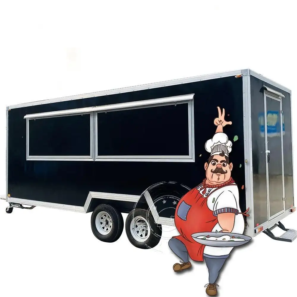 Personalizado food truck rolling cart fast food máquina neve cone trailer food cart cooking trailer hamburger carts Tamanho personalizado
