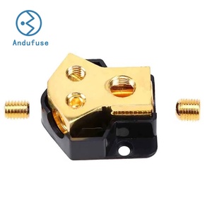 Factory Produce 2 Way 0/2/4 AWG Entrada 4/8/10 AWG Salida Amp Ground Terminal Distribution Block Splitter para Auto Boat Audio