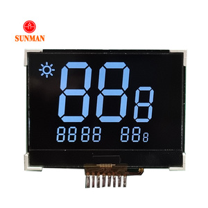Prezzo a buon mercato personalizzato 5v 3v mono va negativo schermo senza controller cog 7 segmento 7 segmento display lcd con retroilluminazione per la temperatura