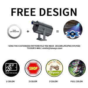 Customised 150W Rotating Logo <strong>LED</strong> Gobo Projector Light IP67 Waterproof for Outdoor Indoor Advertising Aluminum Glass ROHS - Product Image 2