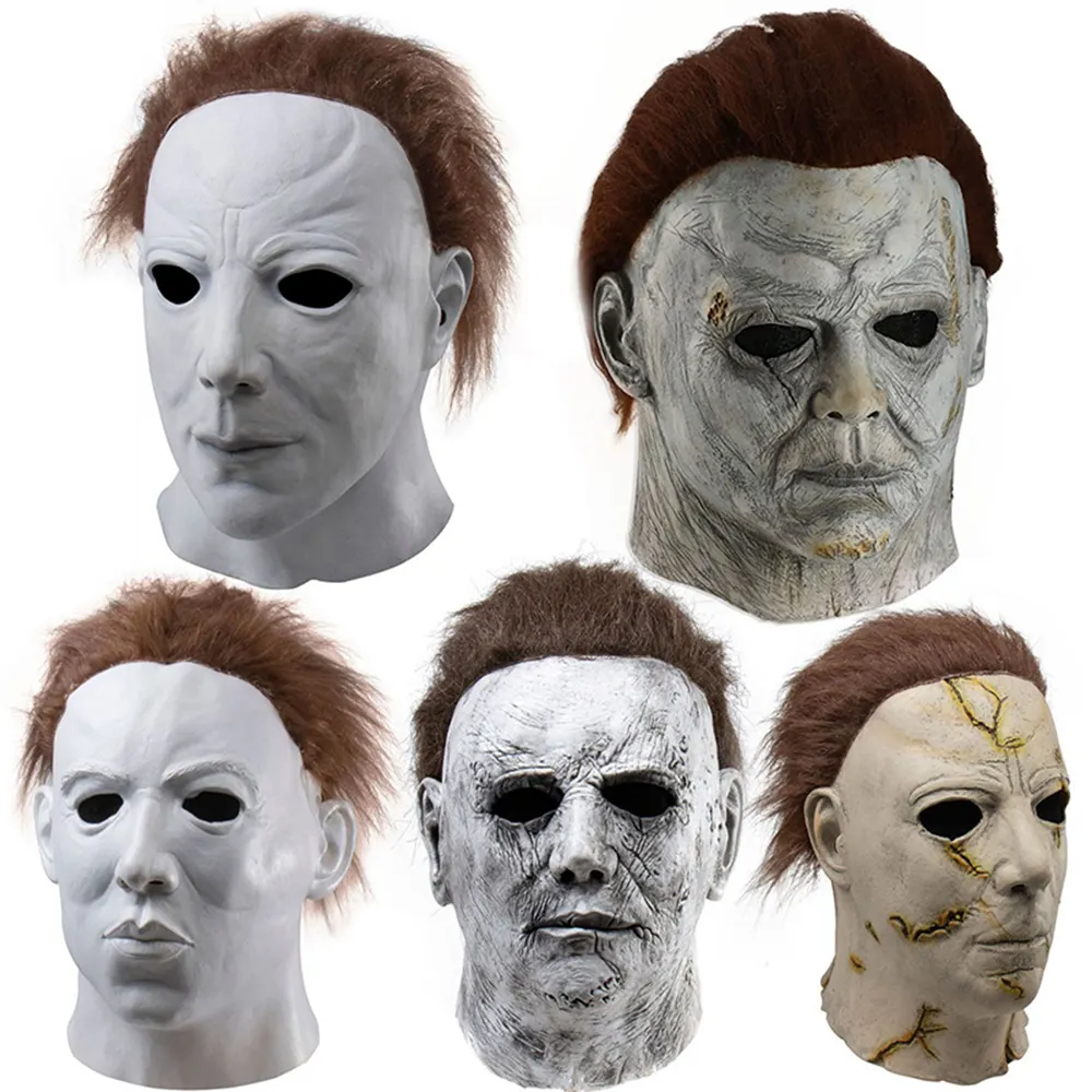 YSJ Michael Myers Máscara de terror realista Máscara de cosplay de Halloween aterradora