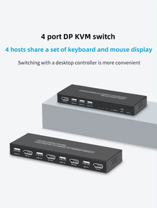 SY OEM DP 1.2 USB-A * 4 3840X2160 @ 60Hz 4KDpビデオ信号表示ポートKvmスイッチセレクター4ポートUSB2.0デバイス - Product Image 4