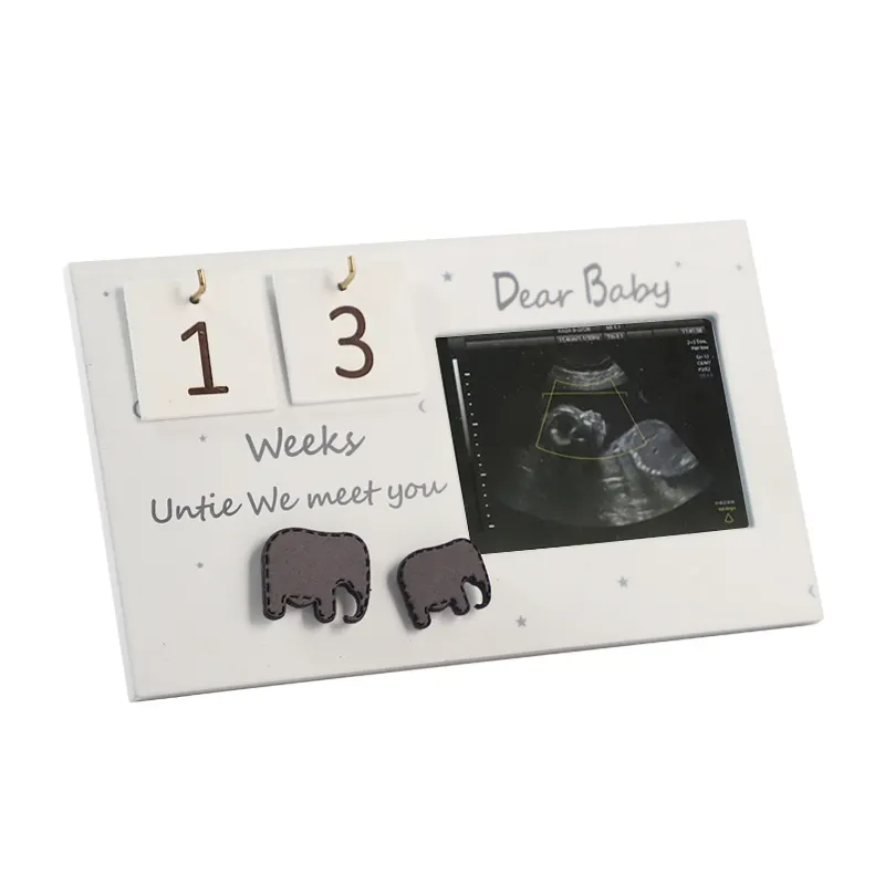 Baby Echografie Fotogram Fotolijst Met Aftelling Zwangerschapsaankondiging