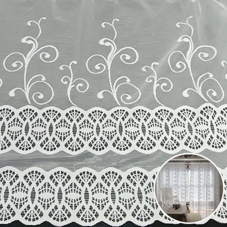 Hot Sale Jacquard Window Living Room Curtain Lightweight Spot Cheap Sheer Fabric