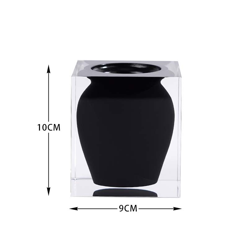 Black slanted bottle 9*9*18cm