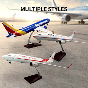 Aircraft <strong>Plane</strong> Model 1:157 Scale Model Aircrafts with Light 777 Orange 47cm Boeing Model Airplanes for Pilot Gift