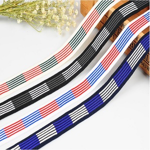 Cinta elástica de poliéster plegable Multicolor personalizada, banda elástica, accesorio de ropa de cintura para costura, producto de cincha - Product Image 2