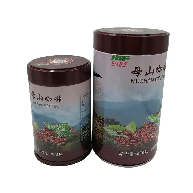 Venta caliente 90MM de diámetro redondo latas de hojalata calidad alimentaria embalaje de metal para café té
