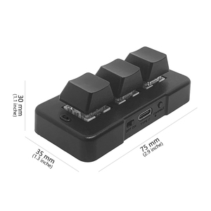 MK321PRO con cable 2,4G BT PCsensor USB personalizado Teclado de 3 teclas Mini Teclado mecánico Gaming Macro Programación Contraseña de una tecla - Product Image 5