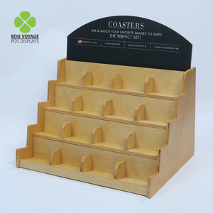 Kunden spezifischer Einzelhandel geschäft Promotion Holz gedreht Arbeits platte Schlüssel anhänger Displayst änder mit Haken für Zubehör - Product Image 5