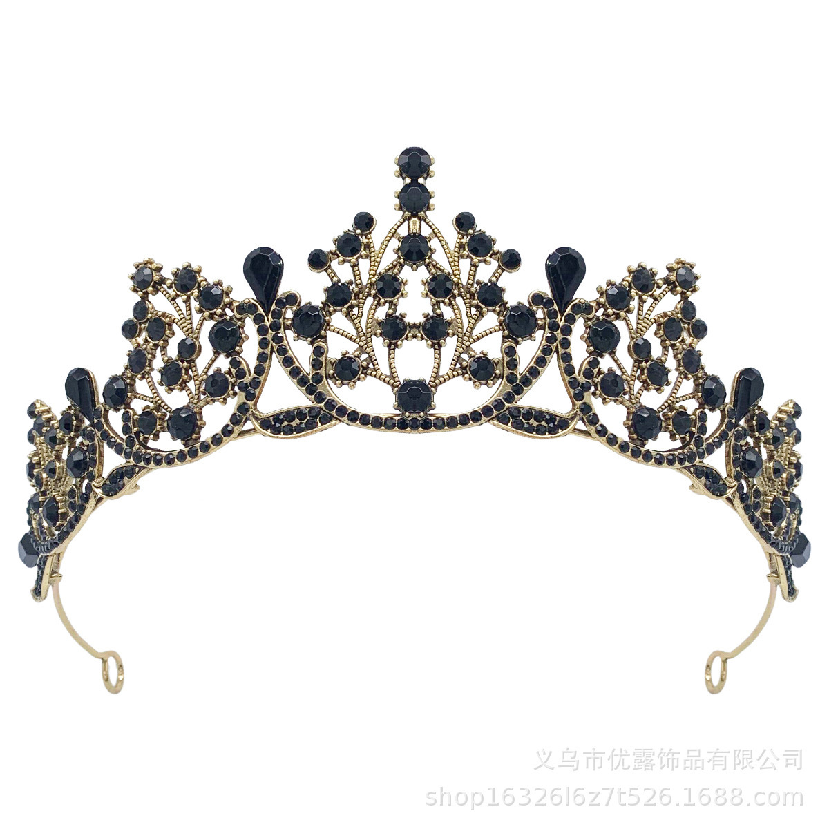 Antique gold + black diamond