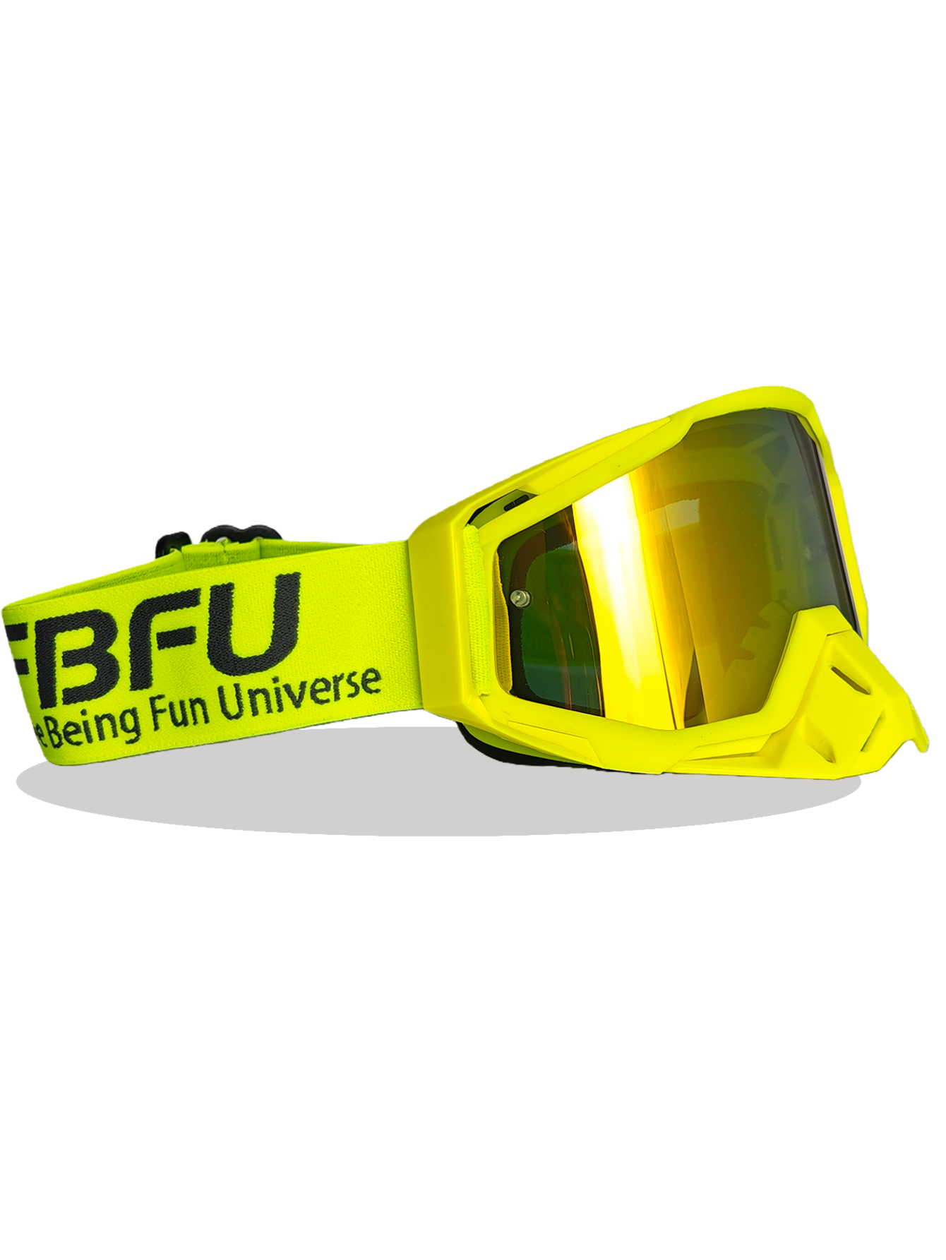 Lunettes rouges à monture jaune