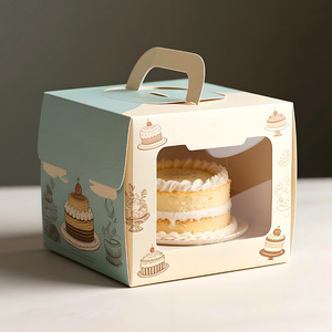 Nhà Sản Xuất Tùy Chỉnh In Thiết Kế Logo Thực Phẩm Cấp Bánh Bao Bì Các Tông Hộp, Đám Cưới Bánh Sinh Nhật Hộp Với Xử Lý - Product Image 2