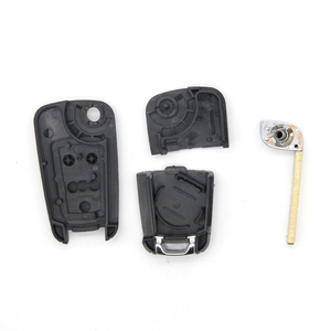 <strong>Flip</strong> Transponder Car Key Shell Replacement Brass <strong>Remote</strong> Case with 2 Buttons Vehicle Keys - Product Image 6