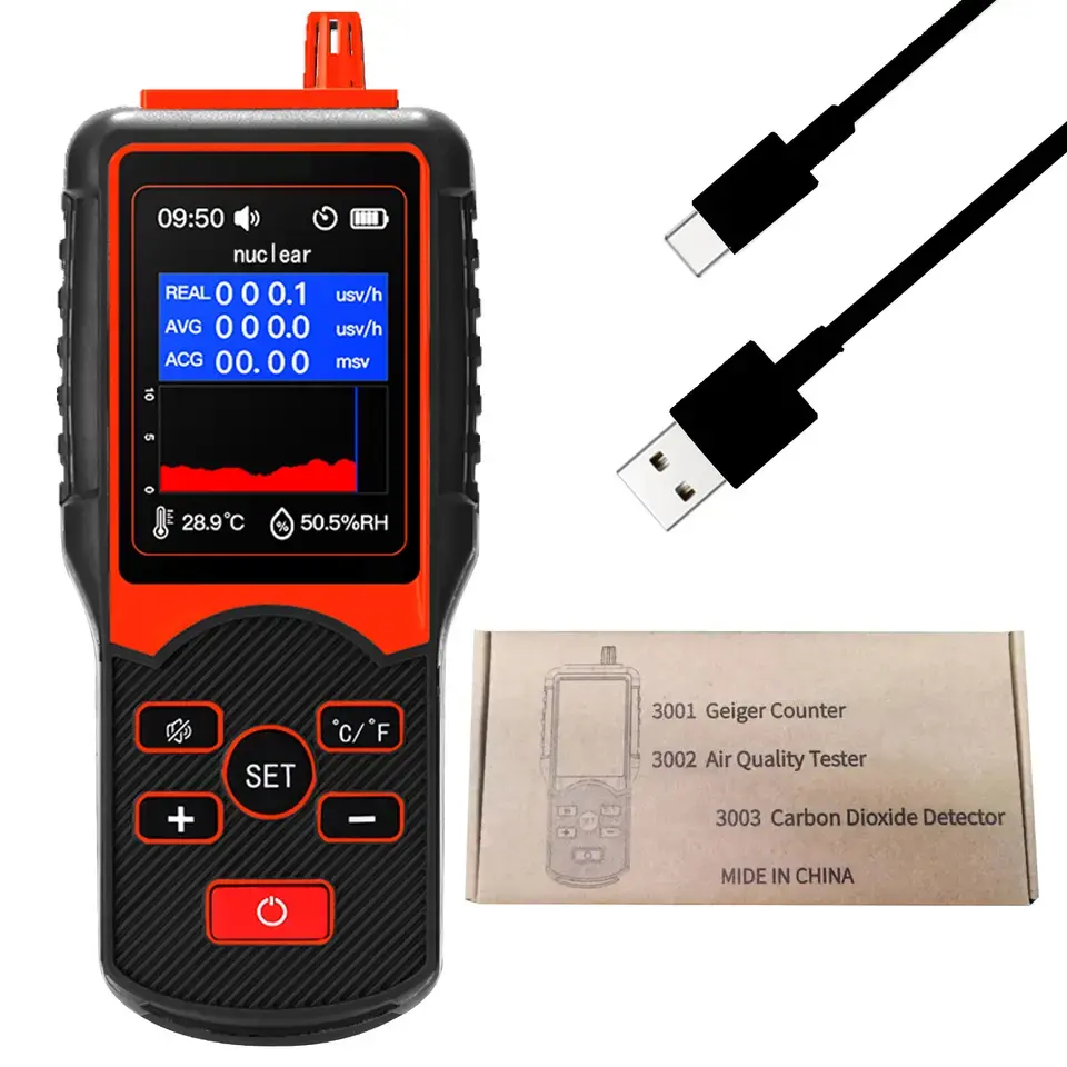 AS-3001 Industrial Geiger Counter Lcd Nuclear Electromagnetic Radiation Tester
