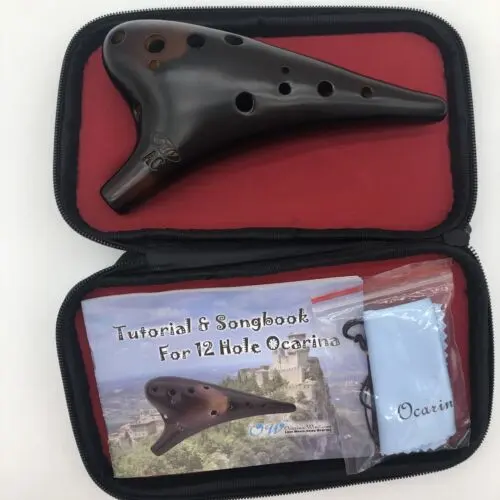 Chất lượng cao 12 lỗ Ocarina cổ điển rơm lửa kiệt tác sưu tập, alto C gốm Ocarina nhạc cụ Quà Tặng Ý Tưởng sáo