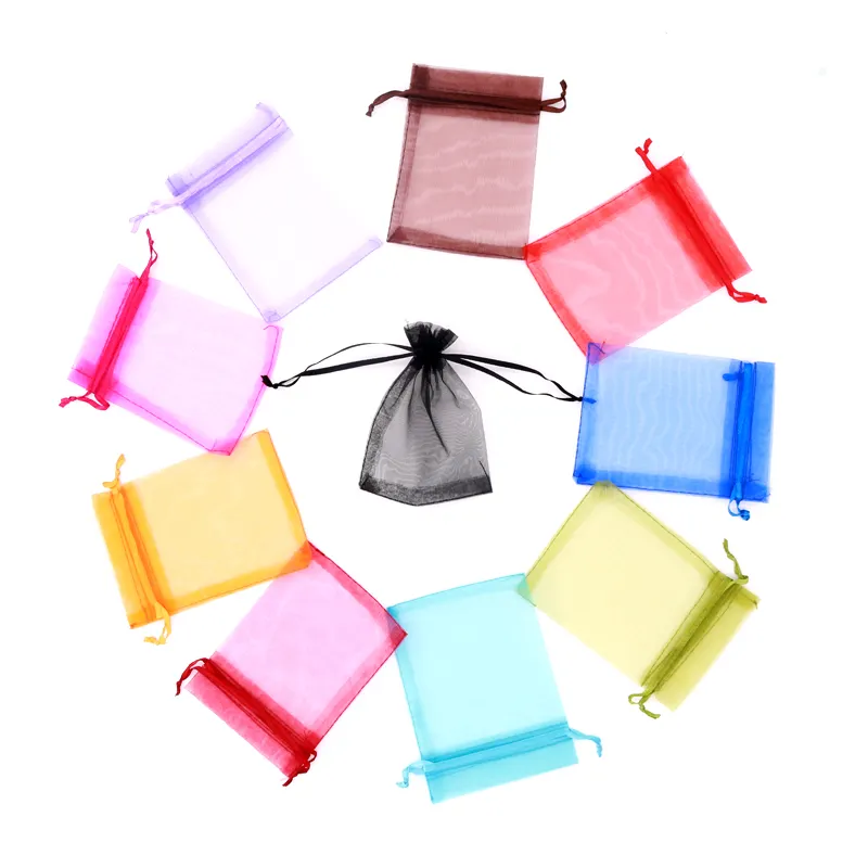 Jewelry Packaging Organza Bag Drawstring 17*23cm Gift Bag Factory Price Wholesale Logo Customization Accepted Cosmetic Bags