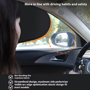 Evrensel oto güneş gölge kapak katlanabilir PET malzeme yan pencere perde ön ve arka için özel anti-güneş UV kalkan arabalar için - Product Image 3