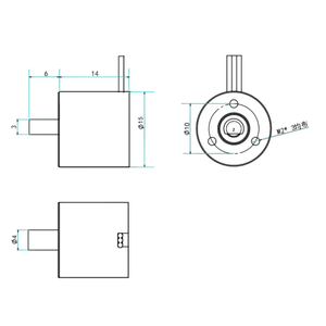 Miniature P3015S-V1 Magnetoelectric <strong>Sensor</strong> Angle Encoder <strong>Magnetic</strong> without Dead Center Hall Principle - Product Image 5