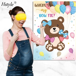 1 סט מגדר לחשוף קישוט ילד תינוק או ילדה מין לחשוף את ערכת משחק חיזוי כולל פוסטר עם מדבקה ו eyemsk h1583