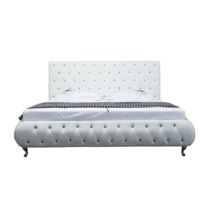 Moderno confortevole Set di mobili camera da letto letto letto di lusso Design cuscino doppio King Size imbottito morbido letto