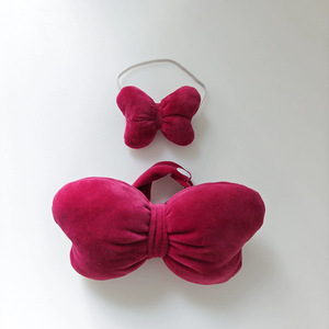 İlk nesil Labubu Macaron peluş anahtarlık ikinci ve üçüncü nesil giysi parti oturma için büyük yay kanatları ile ayı - Product Image 4