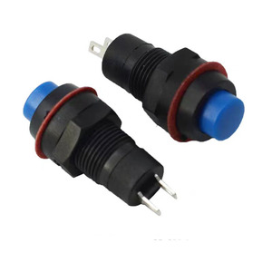 2 inserti a testa piatta interruttore a pulsante rosso in metallo interruttore a pulsante struttura elettronica per 250v/24v/220v/12v 10A plastica - Product Image 2