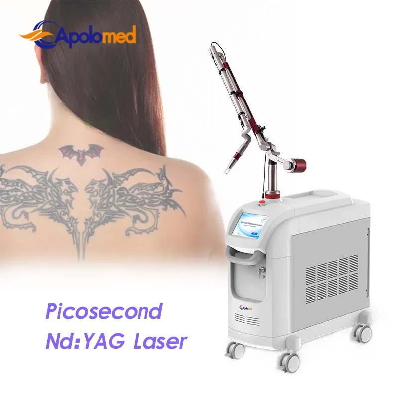 Máquina profissional para remoção de tatuagens a laser, dispositivo indolor para remoção de melasma/cloasma, laser picossegundo para Nd Yag