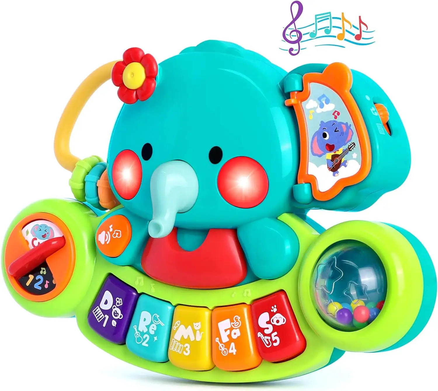 Piano eléctrico de animales de dibujos animados, sonido y luz, instrumentos musicales, juguetes para bebés, entrenamiento de dedos, juguetes de Piano