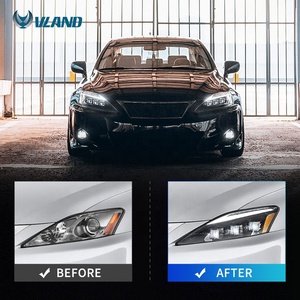 VLAND ไฟหน้า LED สำหรับ Lexus,ไฟหน้าตามลำดับสำหรับรถยนต์ Lexus 2006 2012 ISF IS250 IS350สีฟ้าเป็นสีขาว IS300-IS400 - Product Image 6