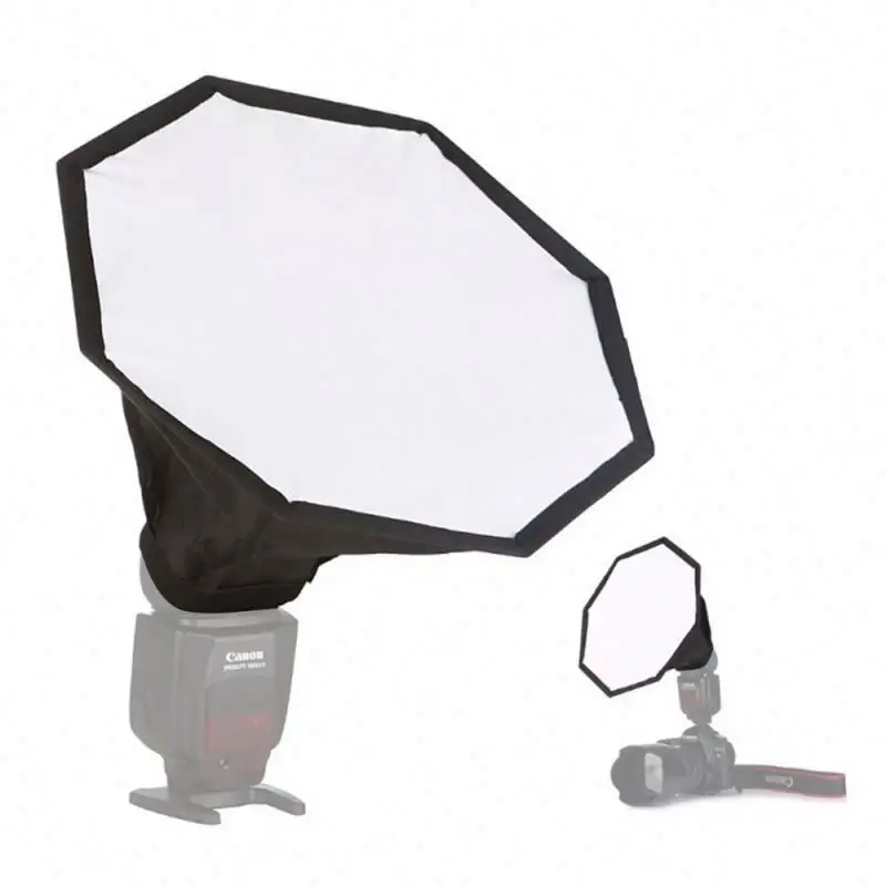 Factory Direct Sale Portable photography equipment Mini Foldable 30cm Octagonal Flash Light Diffuser Softbox for camera