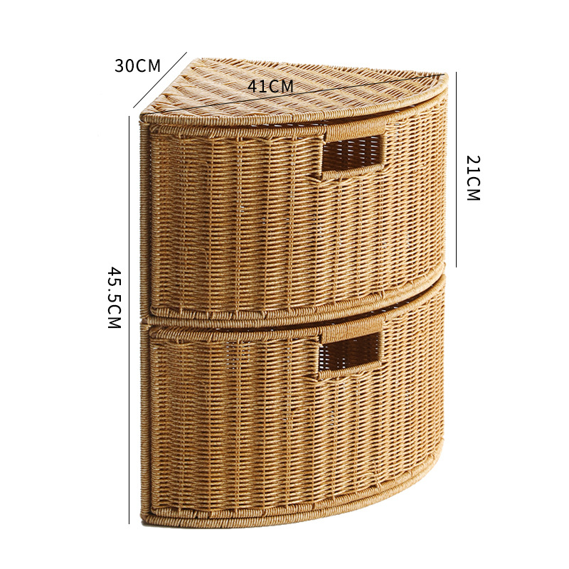 Fan-shaped second-floor storage cabinet small