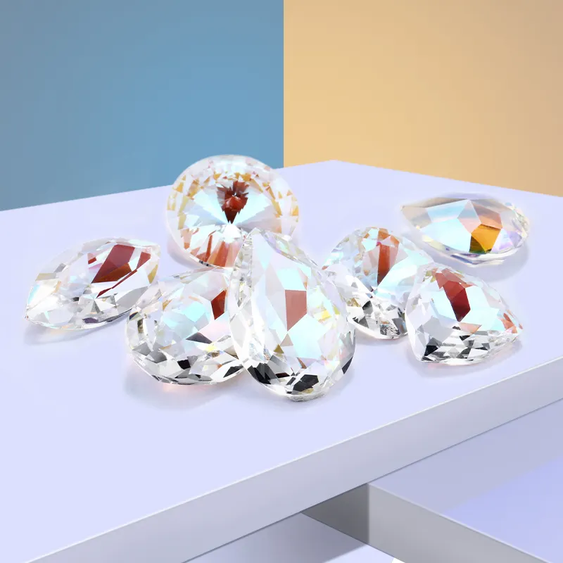 Xichuan fantasia sciolto pietre di cristallo di vetro artigianato Brand New Senza Foiling Cristallo Shimmer di Vetro Point Indietro Pietre del Strass per Sacchetto di Indumento