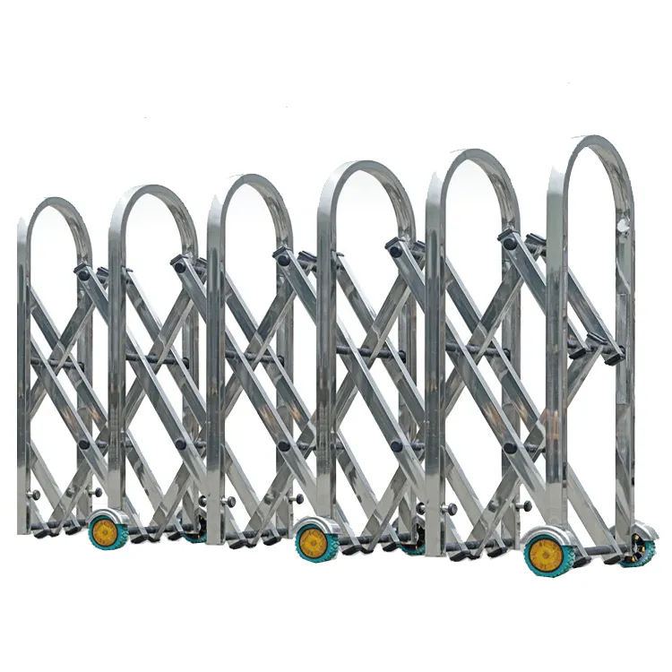 1200mm High Wheel Retract able Gate Handbuch, Road Metal Mobile Expand able Barrier Gate für das Parken im Freien