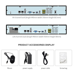 LOOSAFE-cámara de seguridad IP de 64ch/128ch 4k nvr, salida de alarma, videovigilancia, nvr, reconocimiento facial con 4 /9 SATA interfect