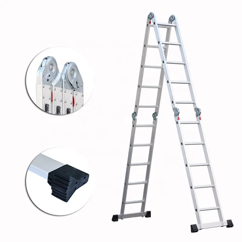 Aluminum Multi Function Home Use Compact 6 Feet Stair Ladder 3 Step Folding Ladders